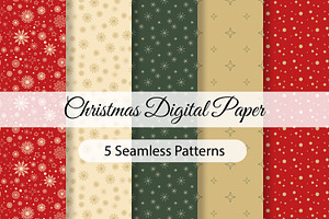 Winter seamless patterns set, a Pattern Graphic by Tati_Kli