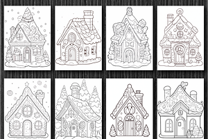 Christmas Gingerbread Coloring V 01