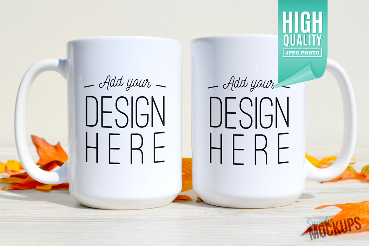 15oz Mug Mockup - 2 Sided, a Cups & Container Mockup by Simply Mockups (Photo 1 of 2)