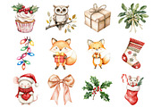 Woodland Christmas Clipart, a Seasonal Illustration by Design Market (Thumbnail 3 of 4)