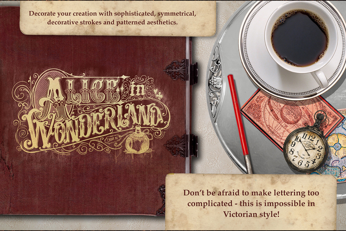 Victorian Lettering Creator Kit, a Brush Add-On by Letter Elfa Studio (Photo 5 of 13)