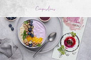Smoothie bowls. Watercolor & ink art, a Food Illustration by MsFlaffy (Thumbnail 6 of 19)