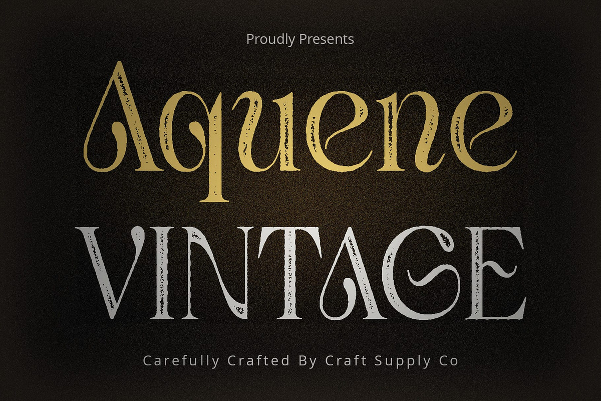 Aquene Vintage, a Serif Font by Craft Supply Co. (Photo 1 of 8)