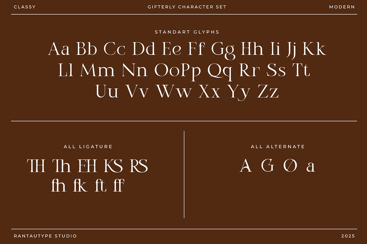 Gifterly Classy Modern Serif Font, a Serif Font by RantautypeStudio (Photo 11 of 12)