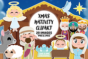 Christmas Nativity Clipart, a Person Illustration by Lime & Kiwi Designs (Thumbnail 1 of 2)