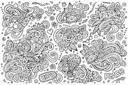 Hippie Doodles Designs Set, an Object Illustration by BALABOLKA (Thumbnail 2 of 4)