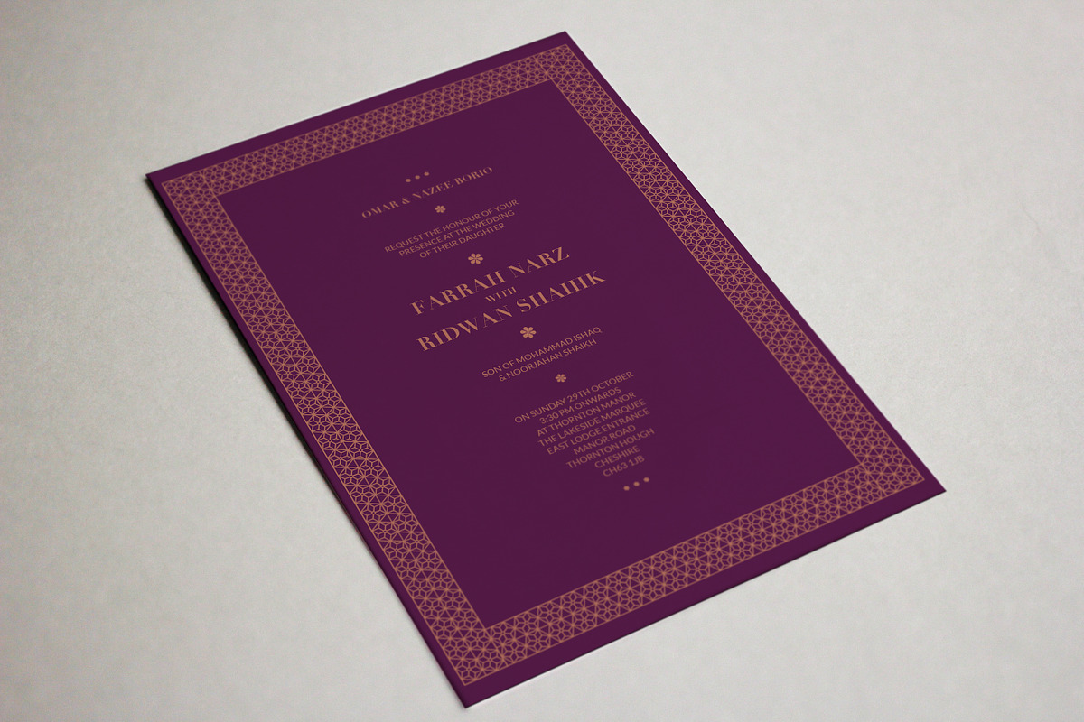 wedding Invitation Card, a Card Template by Graphicalark (Photo 3 of 3)