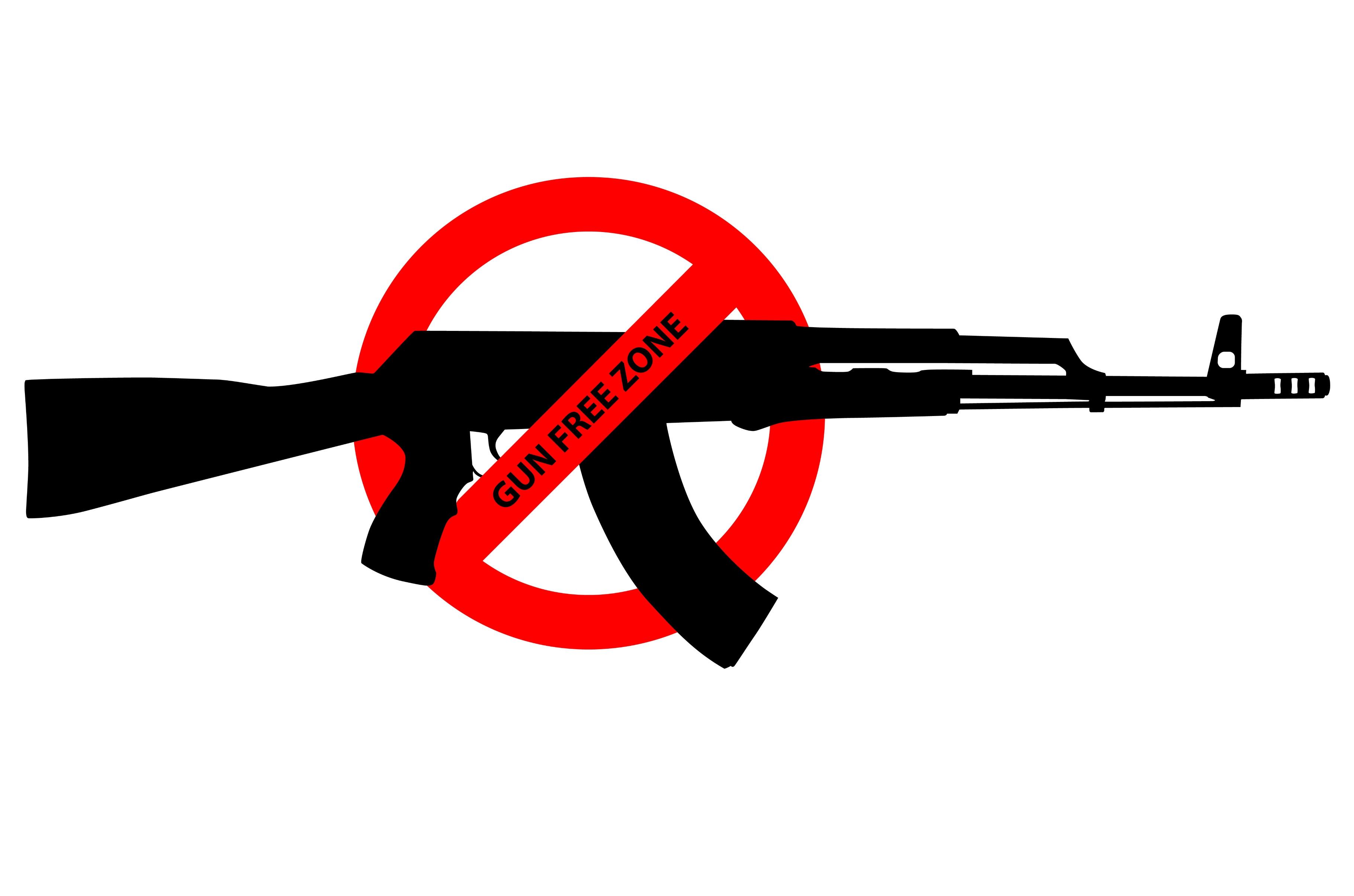 Gun control warning sign, an Object Graphic by Getmilitaryphotos