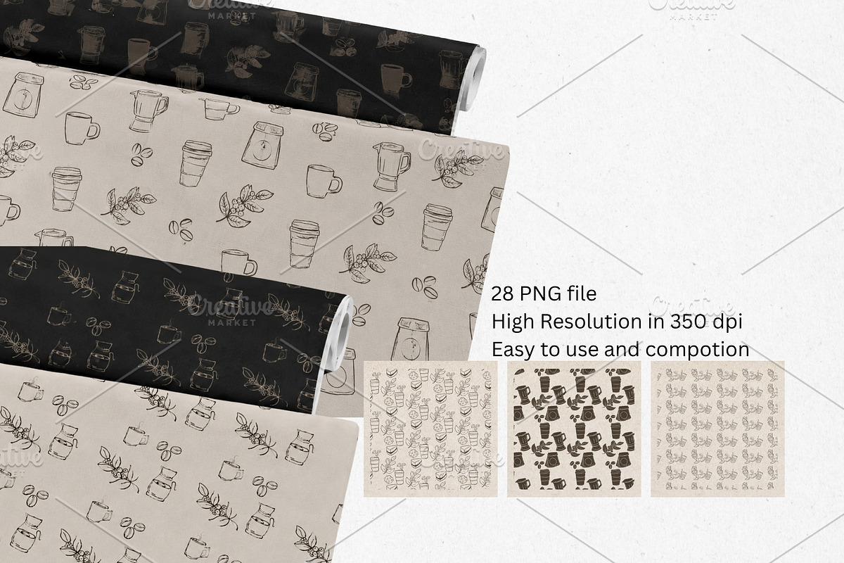 Bundle Coffee Icons for Patterns, an Outline Icon by TwonTwo Studio (Photo 3 of 6)
