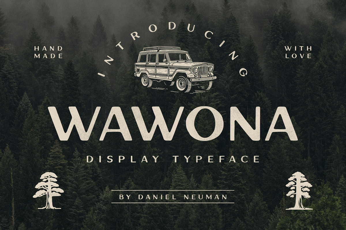 Wawona | Vintage Display Sans Serif, a Sans Serif Font by Daniel Neuman (Photo 1 of 5)