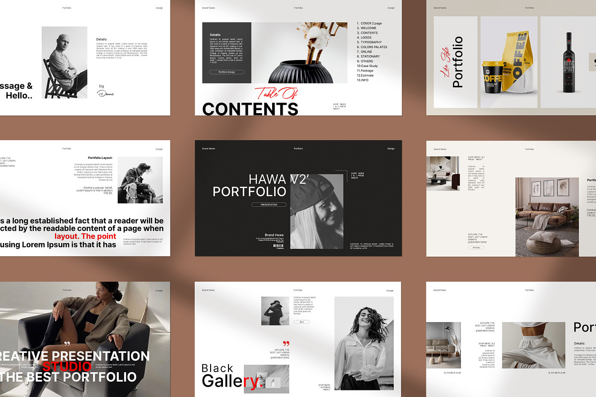 Hawa V2 Portfolio Presentation, a Presentation Template by PrintIdea (Photo 6 of 9)