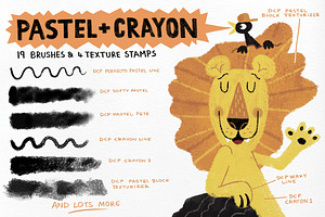 Photoshop Pastel and Crayon Brushes