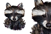 Set racoon fineart .4 styles, an Animal Illustration by art_mouse (Thumbnail 6 of 7)
