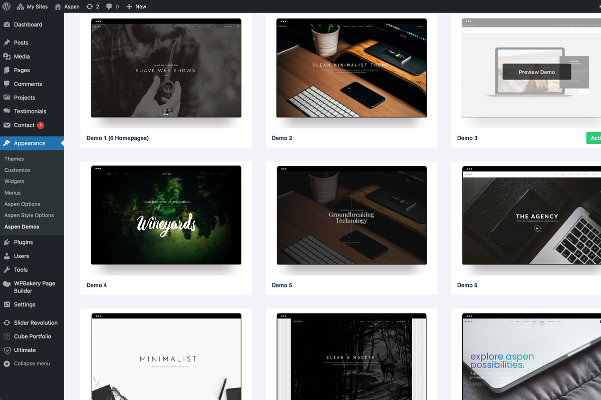 Aspen - Minimalist WordPress Theme, a WordPress Template by treethemes (Photo 4 of 13)