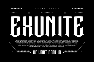 VB Exunite - Futuristic Font