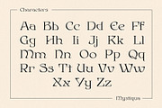 Mystiqua - Art Nouveau Inspired Type, a Serif Font by HipFonts (Thumbnail 9 of 11)