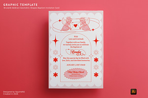 Brutalist Abstract Baptism Card