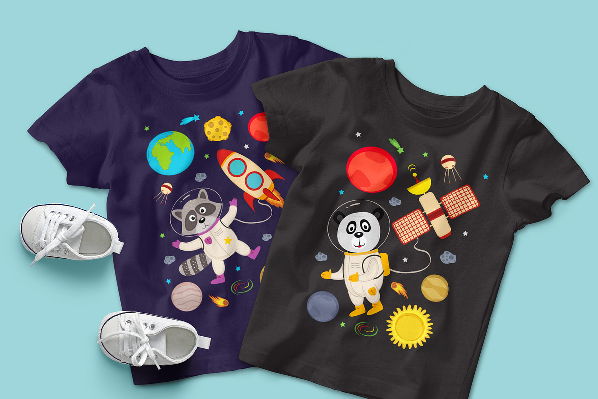Kids Space Vector Clipart Bundle, a Decorative Illustration by NataKa (Photo 7 of 10)