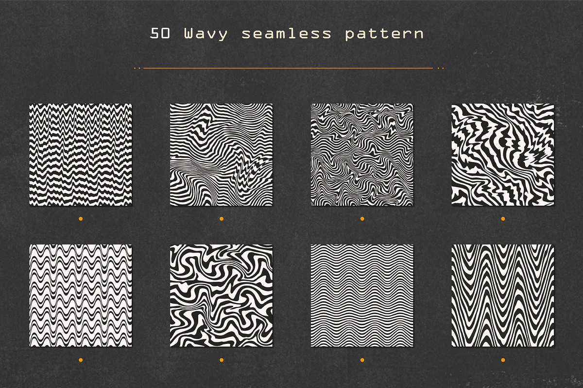 Wavy lines. Seamless pattern pack., a Pattern Graphic by Gudiny (Photo 4 of 9)