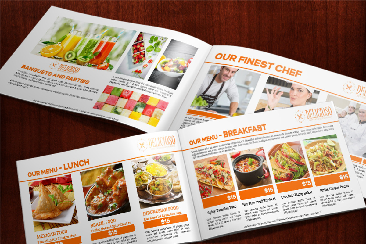 Restaurant Catalog Template, a Presentation Template by Design Addict
