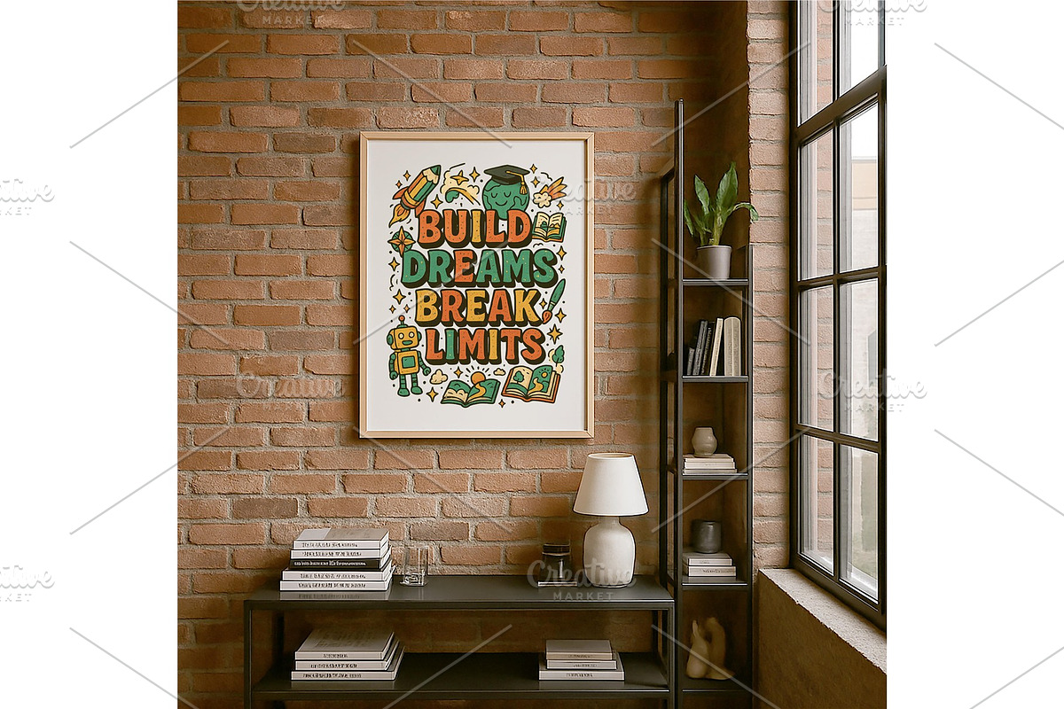 Build Dreams Break Limits Wall Art, a Background Graphic by LaseredNinja (Photo 7 of 7)