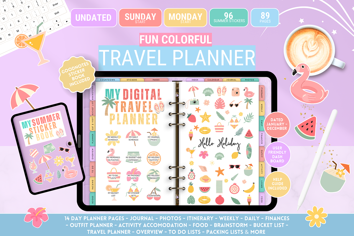 Fun Digital Travel Planner, a Templates & Theme by SunshineStudioBoutique (Photo 1 of 8)
