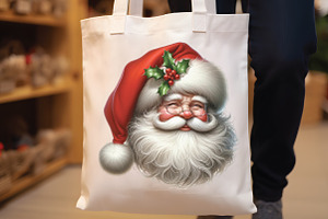 Santa Claus Face Christmas Clipart