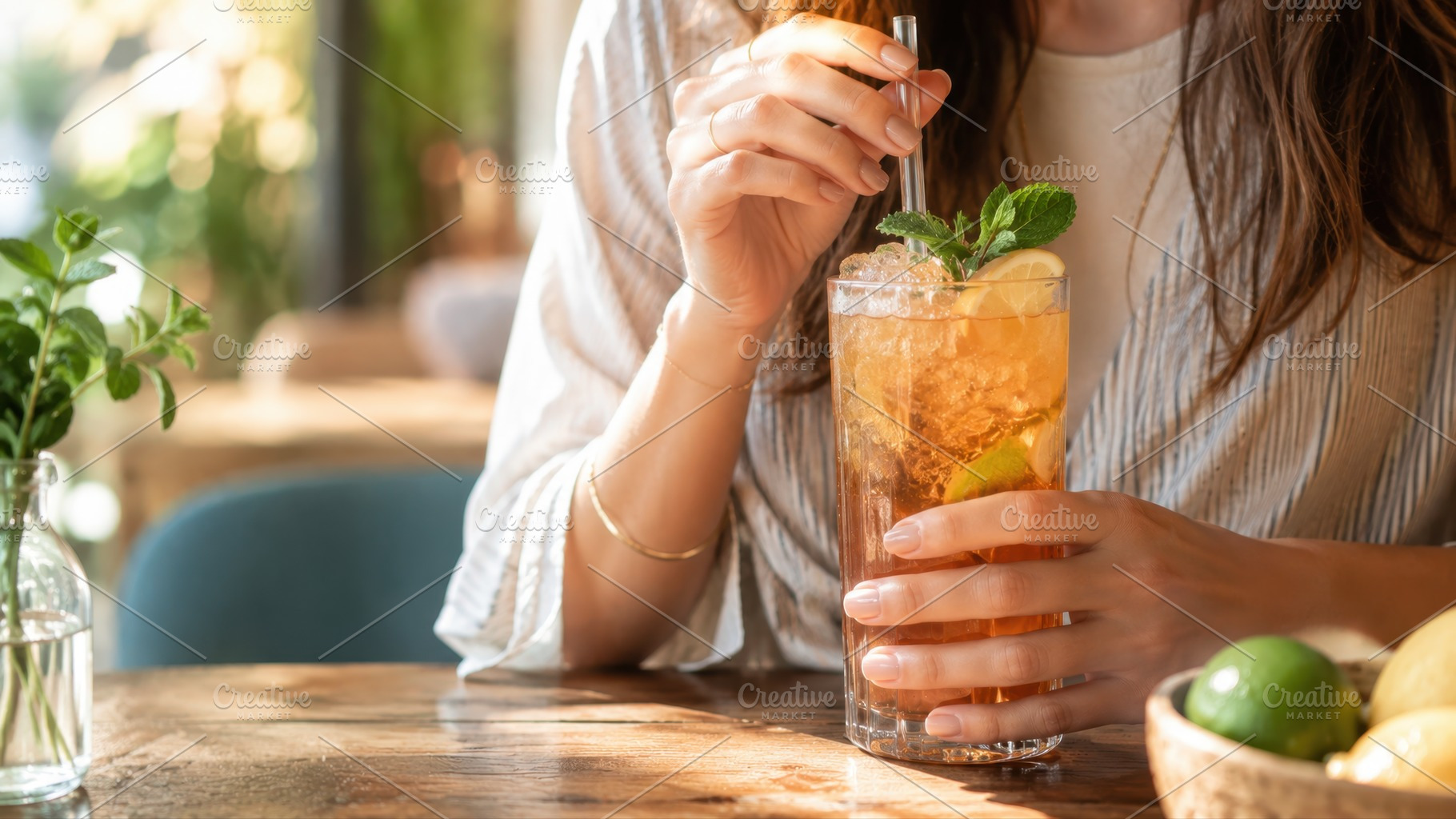 Afternoon drink at a cafe, a Photo by Beautiful things