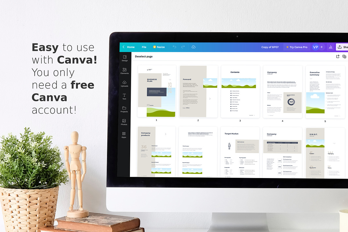 Canva Business Plan, a Brochure Template by Sabin (Photo 5 of 6)