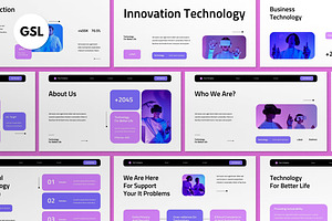 Business Technology Google Slide, a Presentation Template by graphicook