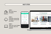 Cleaning Company Website Canva, a Landing Page Template by Preset Pixels (Thumbnail 8 of 9)