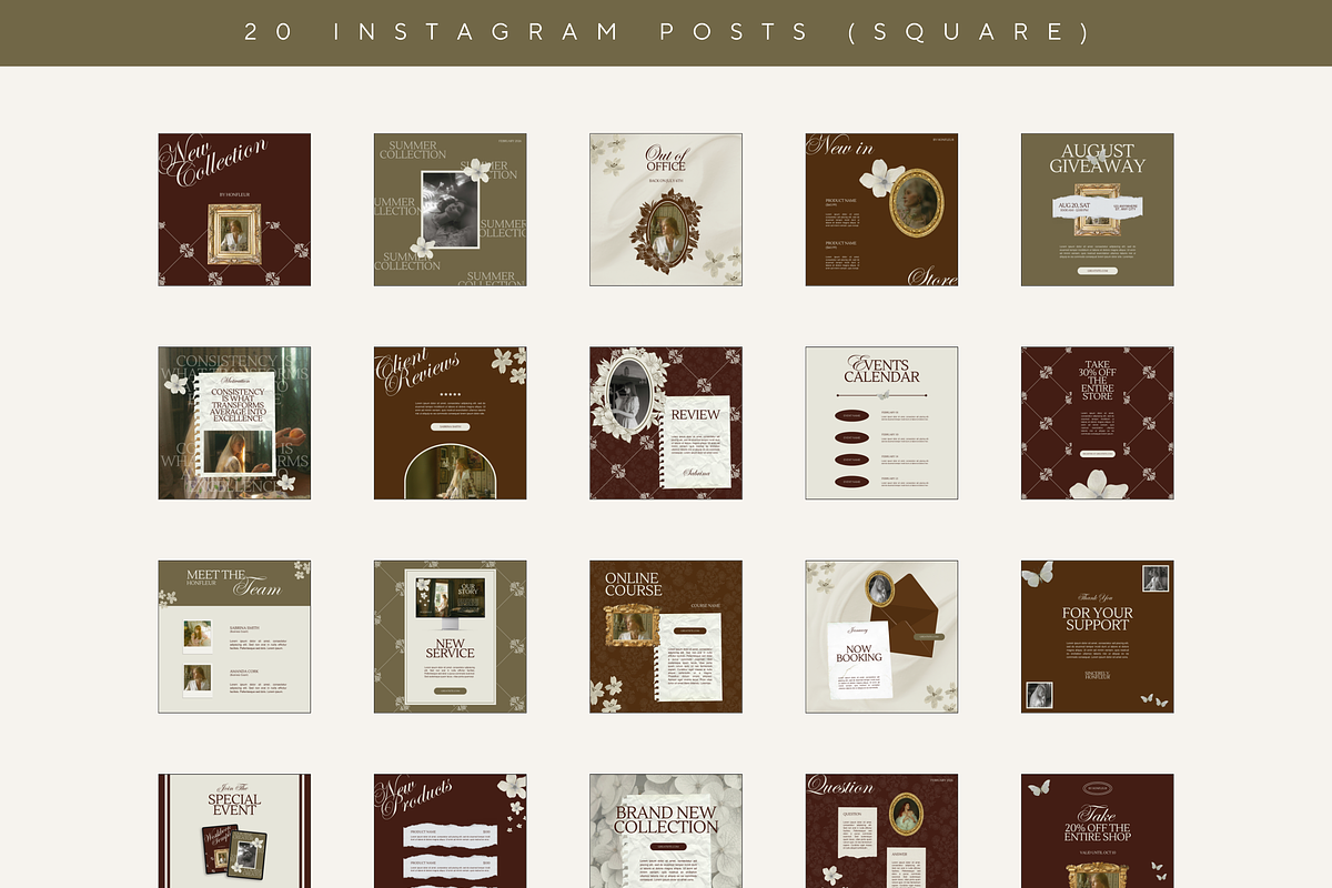Floral Instagram Stories Posts Canva, a Social Media Template by Branding Babe Co. (Photo 4 of 7)