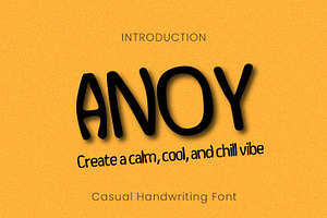 Anoy - Casual Handwriting Font