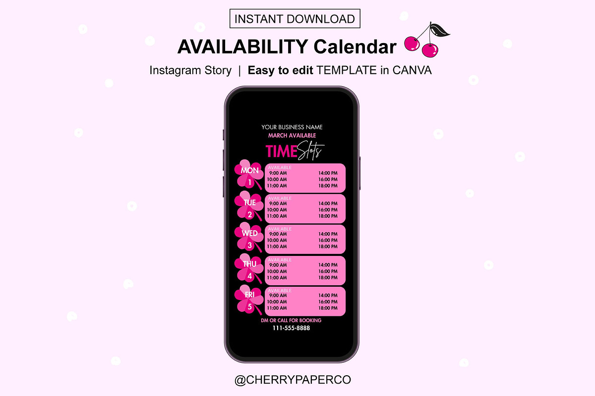 Instagram Story Canva Template, a Social Media Template by Cherry Paper Co (Photo 2 of 3)