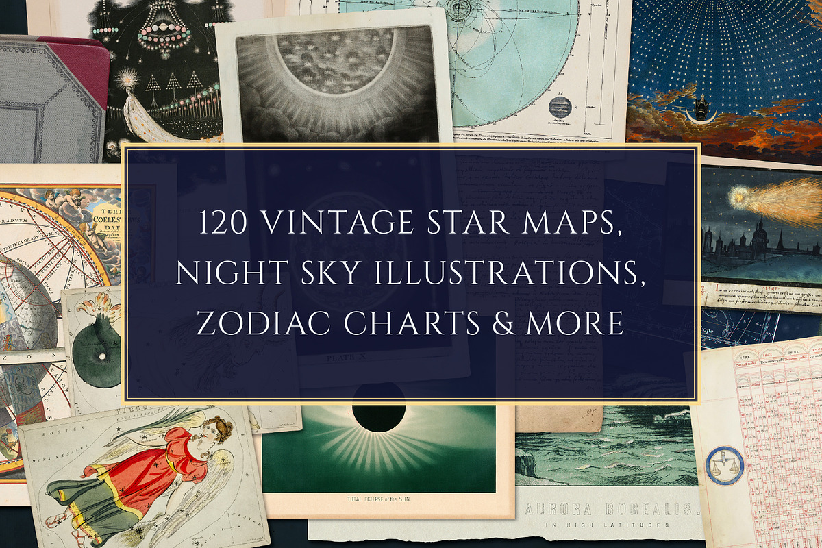 120 Vintage Celestial Ephemera, an Object Graphic by The Object Atlas (Photo 2 of 7)