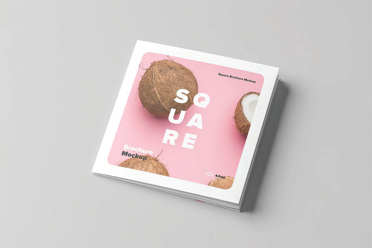 Four Fold Square Brochure Mockup, an Advertising Mockup by DesignRushMarket (Photo 4 of 13)