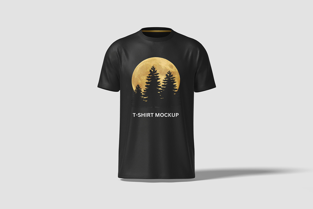 Realistic T-Shirt Mockup, an Apparel Mockup by graphiccrew (Photo 2 of 12)