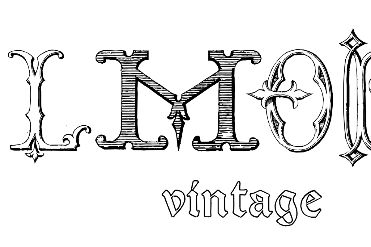 Victorian Alphabets PACK 19 FONTS !!, a Blackletter Font by Intellecta Design (Photo 30 of 48)