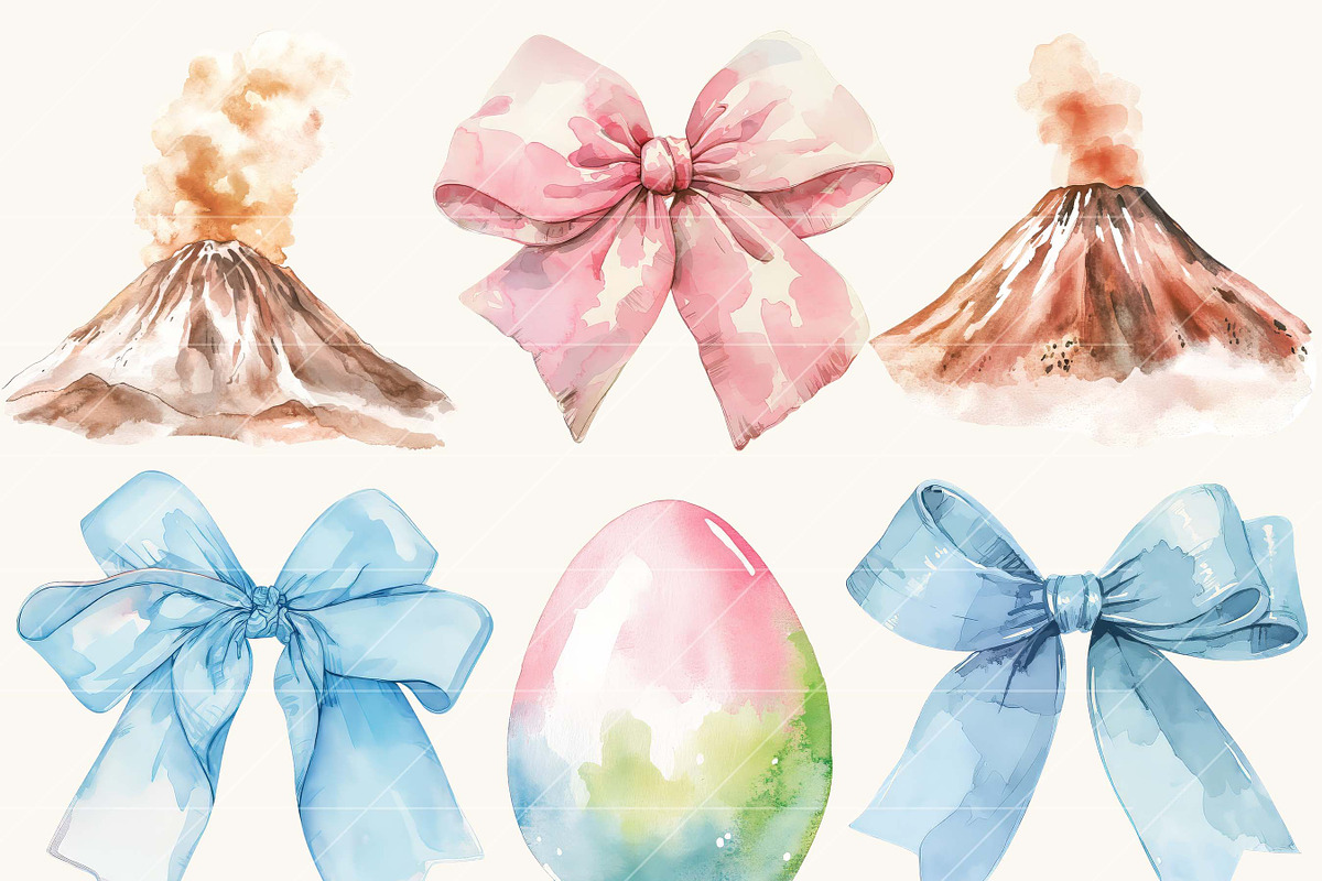 Watercolor Cute Dinosaur Clip Art, an Animal Illustration by SparkyDesignsUS (Photo 7 of 9)