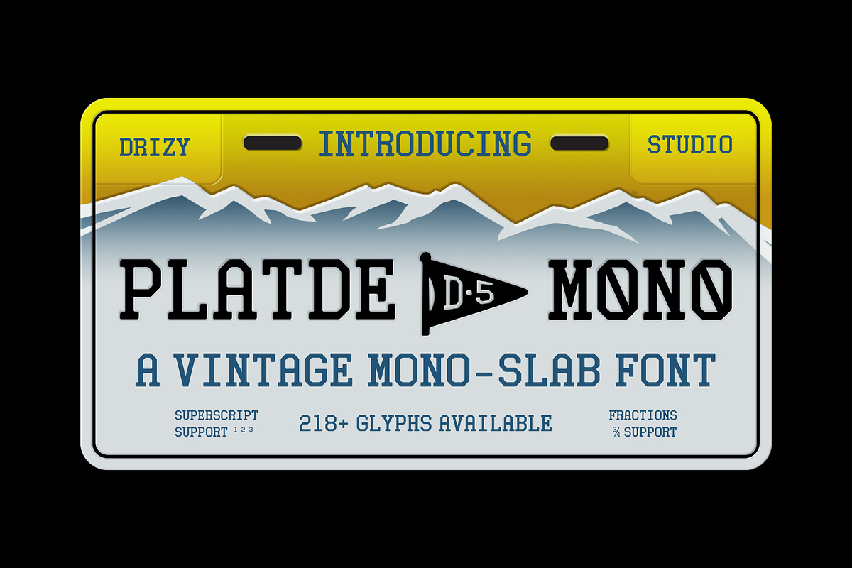 Platde - Vintage Mono Slab Font, a Sans Serif Font by Drizy (Photo 1 of 10)
