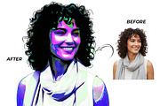 Neon Abstract Portrait FX, an Action Add-On by Studio Retouch (Thumbnail 11 of 13)