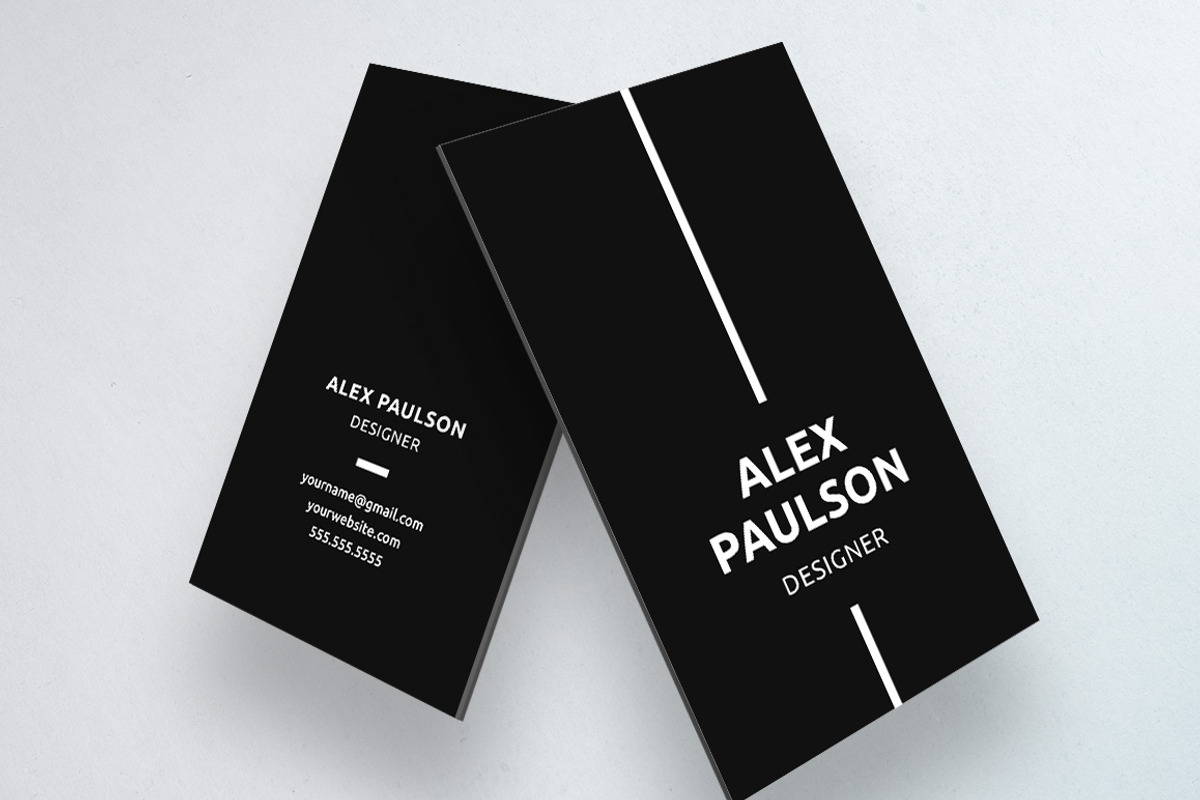 Black Simple Business Card 021, a Business Card Template by Nonaglyph Design (Photo 1 of 4)