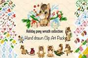 Holiday Pony Clipart & Pattern Bundl, an Object Graphic by Amarawolf's Art (Thumbnail 1 of 13)