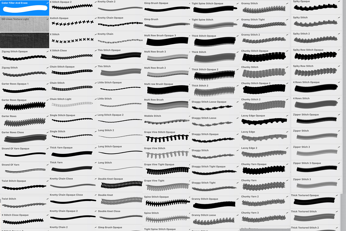 Crochet Brushes for Procreate, a Brush Add-On by Dear Darling Design (Photo 11 of 12)