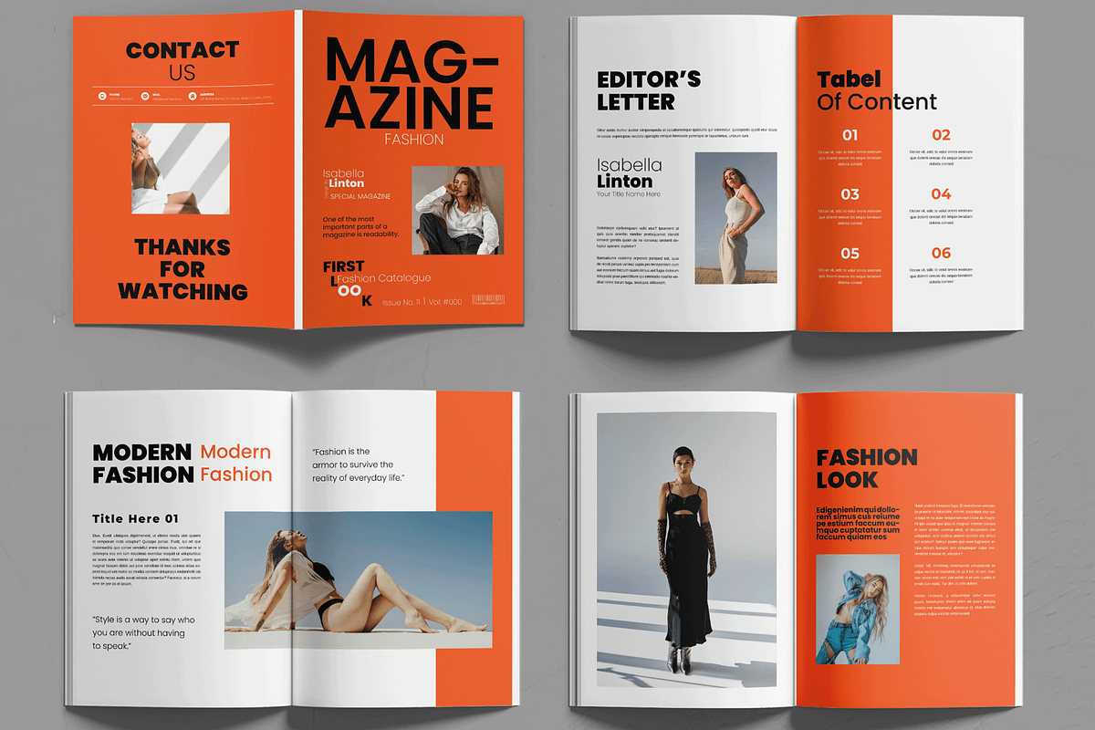 Fashion Magazine Design Layout, a Magazine Template by MightyDesign (Photo 2 of 6)