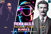 3 Premium Analog FX Ps Action Bundle, an Action Add-On by Studio Retouch (Thumbnail 1 of 10)