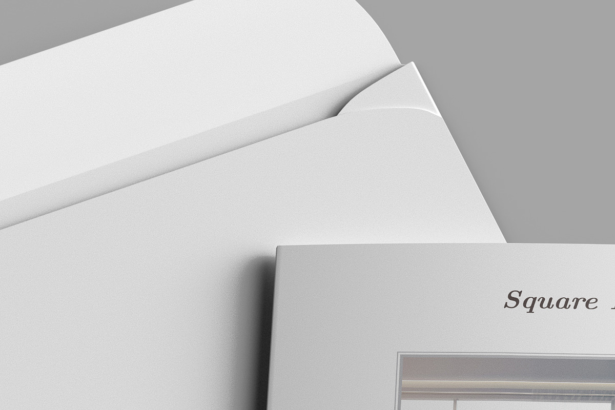 Square Bi-Fold Brochure Mockup, an Advertising Mockup by Illusiongraphic (Photo 18 of 22)