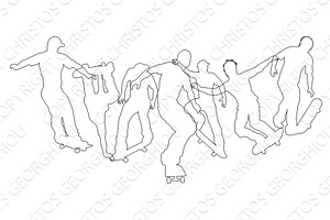 Skateboarder Skateboarding, a Sport Illustration by Christos Georghiou