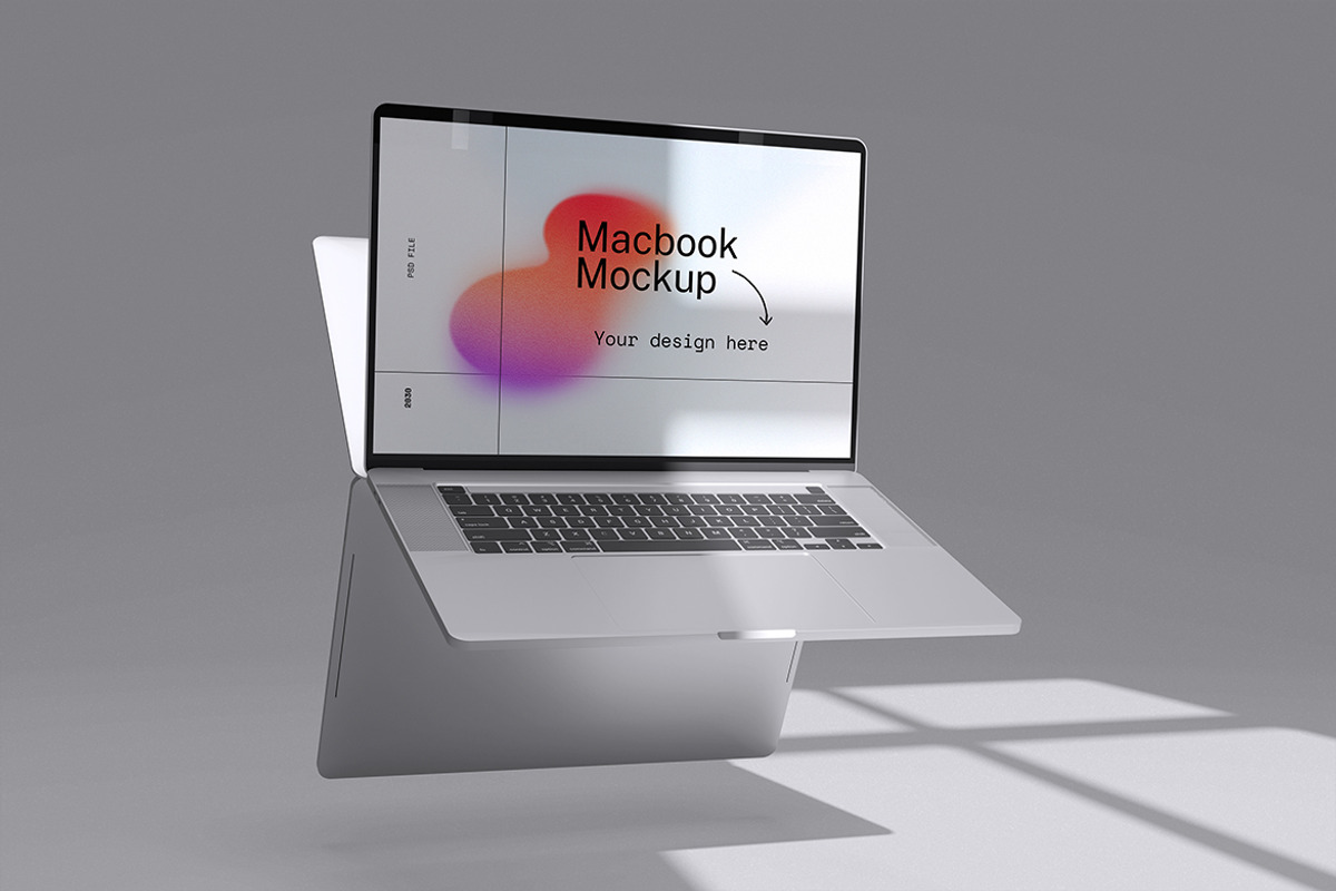 Macbook Mockup, a Wearable Device Mockup by HanaSaka_Studio (Photo 2 of 5)