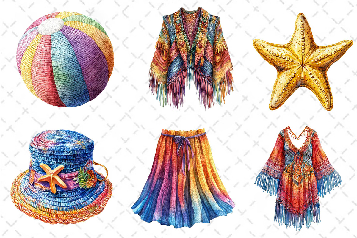Crochet Summer Clipart PNG, an Illustration by Dream Creation (Photo 2 of 6)